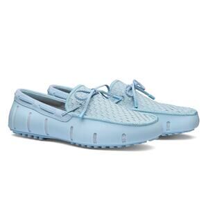 NEW Men’s Ice Blue SWIMS Woven Driver Loafers